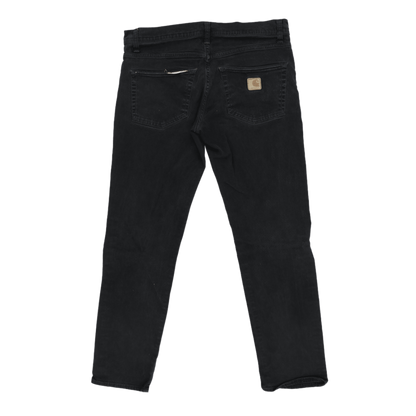 Carhartt WIP Klondike Pants Black Stone Wash 32W x 32L 100% Cotton Men's Workwear