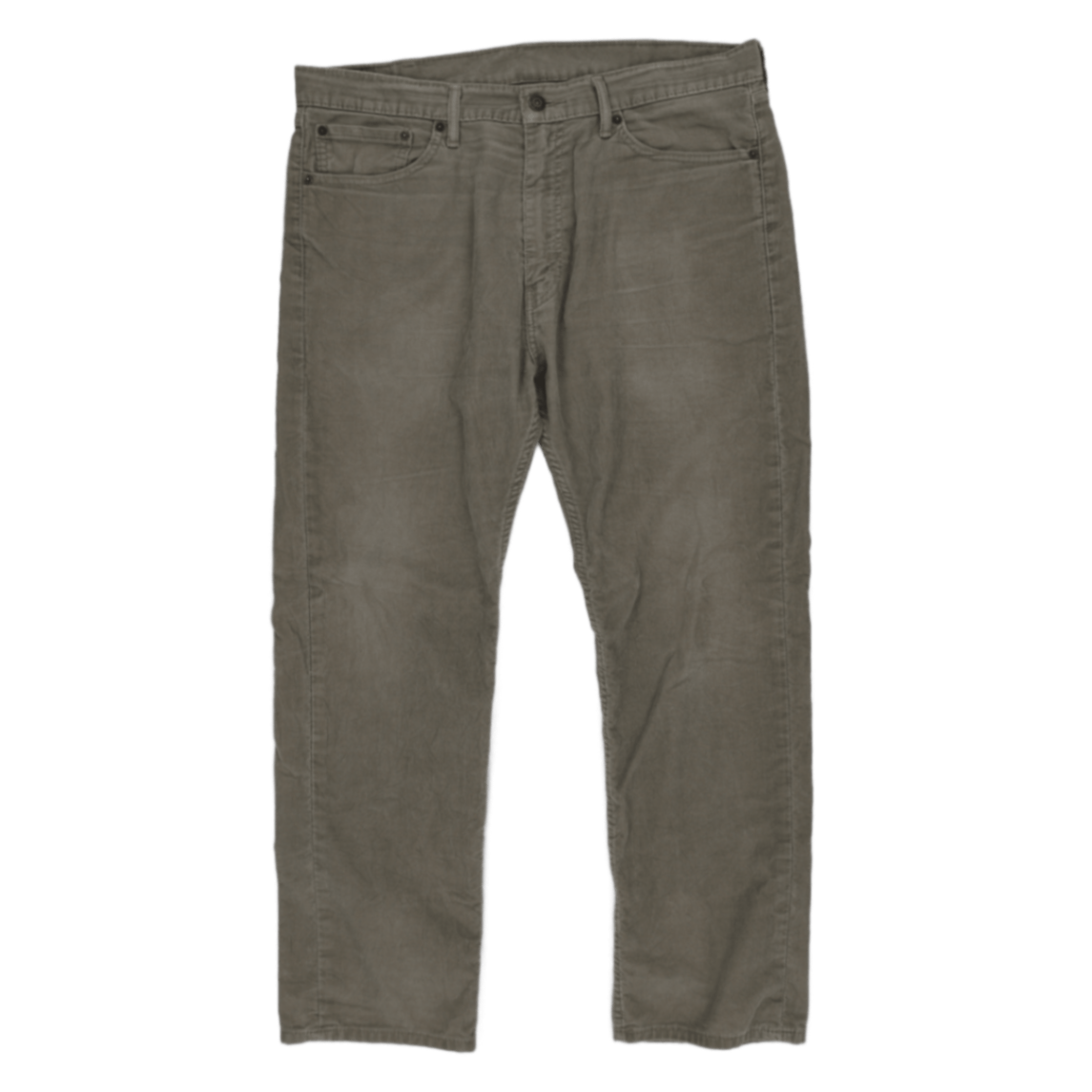 Levi's 505 Grey Corduroy Trousers W38 L30 Straight Leg Cotton