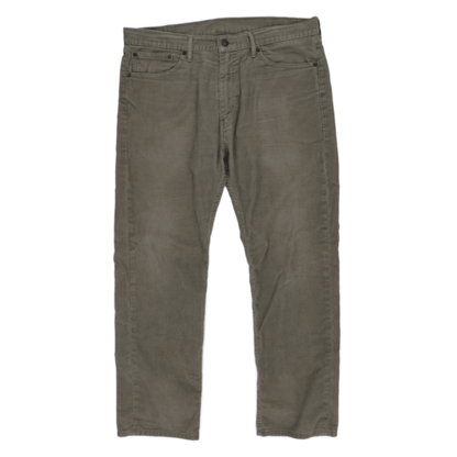Levi's 505 Grey Corduroy Trousers W38 L30 Straight Leg Cotton