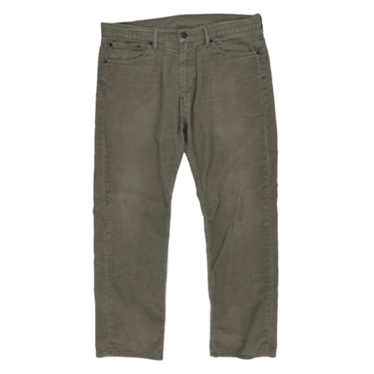 Levi's 505 Grey Corduroy Trousers W38 L30 Straight Leg Cotton