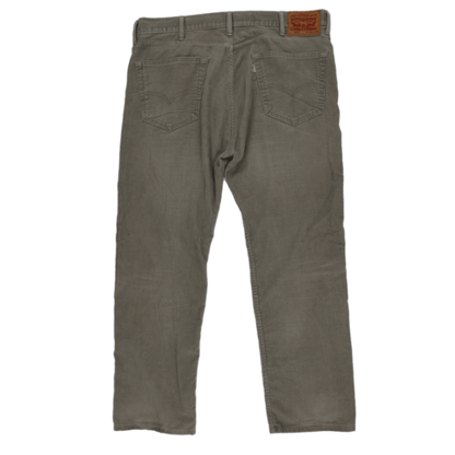 Levi's 505 Grey Corduroy Trousers W38 L30 Straight Leg Cotton