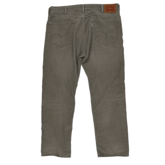 Levi's 505 Grey Corduroy Trousers W38 L30 Straight Leg Cotton