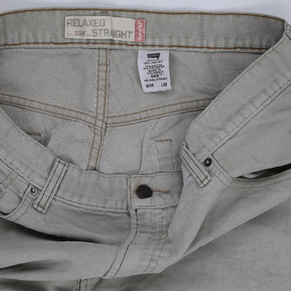 Levi's 569 Relaxed Straight Trousers Grey W36 L30 99 Cotton 1 Elastane