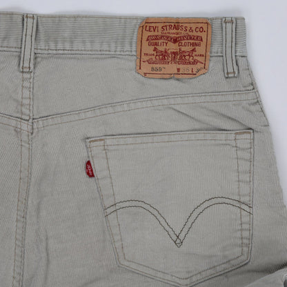 Levi's 569 Relaxed Straight Trousers Grey W36 L30 99 Cotton 1 Elastane