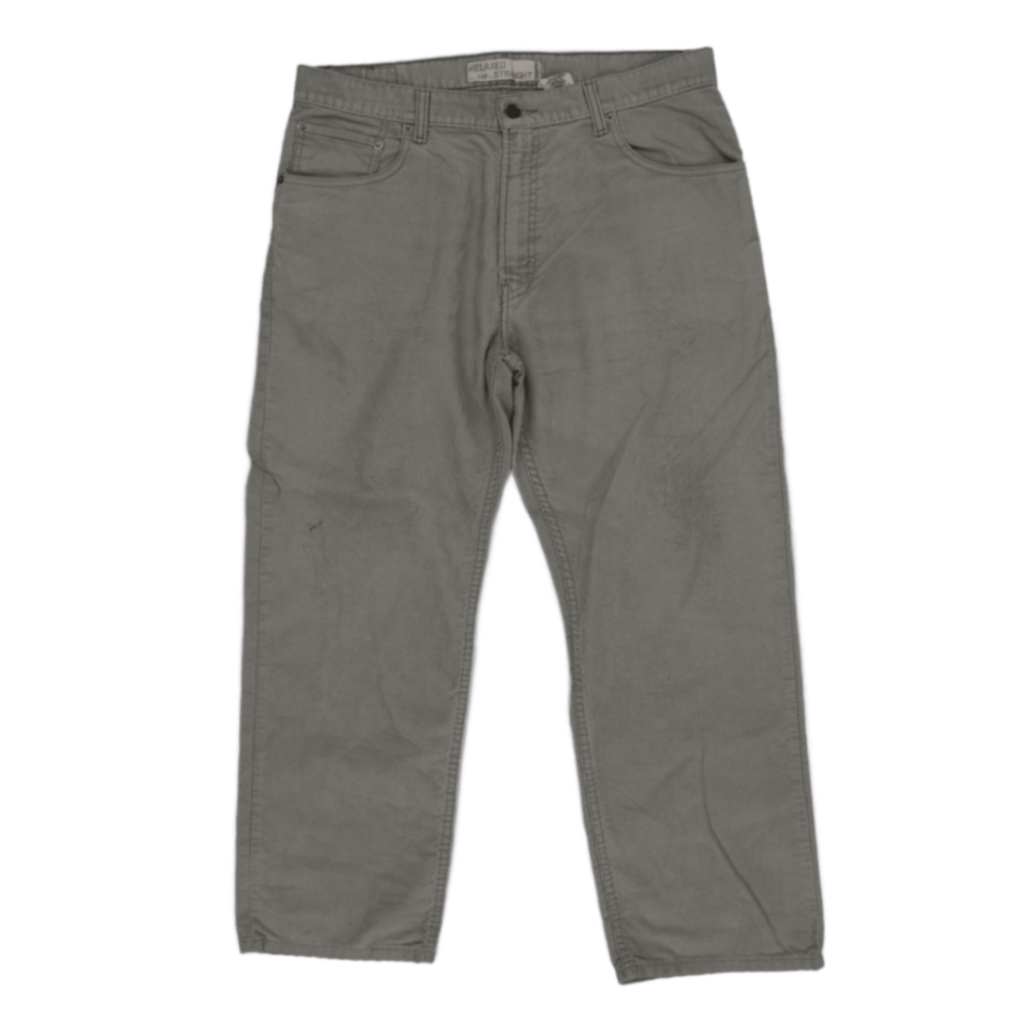 Levi's 569 Relaxed Straight Trousers Grey W36 L30 99 Cotton 1 Elastane