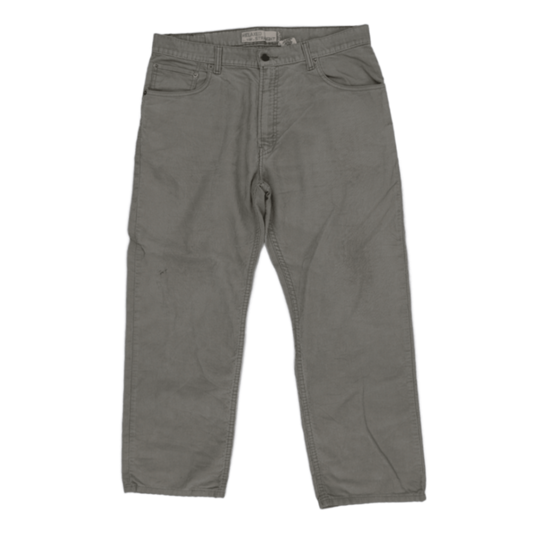 Levi's 569 Relaxed Straight Trousers Grey W36 L30 99 Cotton 1 Elastane