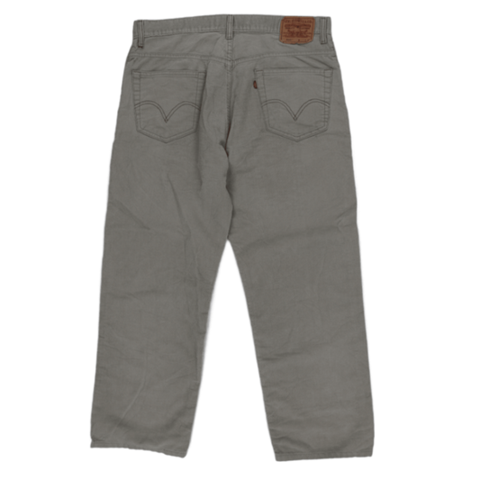 Levi's 569 Relaxed Straight Trousers Grey W36 L30 99 Cotton 1 Elastane