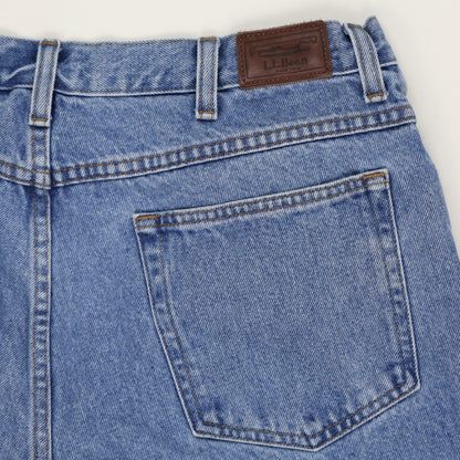 L.L. Bean Relaxed Fit Blue Denim Jeans 37x30 100 Cotton Mens Trousers
