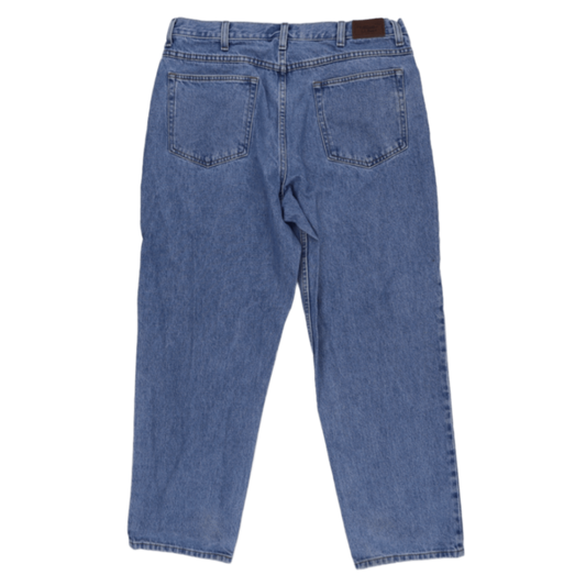 L.L. Bean Relaxed Fit Blue Denim Jeans 37x30 100 Cotton Mens Trousers