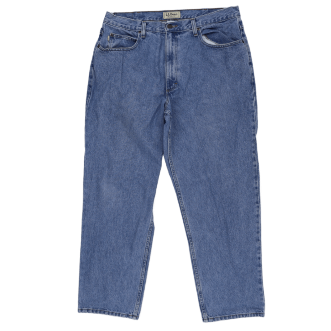 L.L. Bean Relaxed Fit Blue Denim Jeans 37x30 100 Cotton Mens Trousers