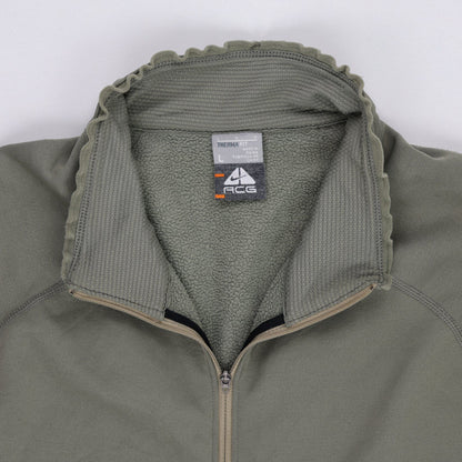 Nike ACG Olive Quarter Zip Pullover Fleece for Men Size Large Polyester