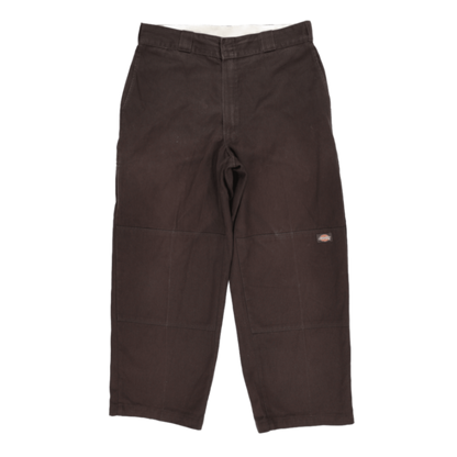 Dickies Brown Work Trousers 38in Waist 30in Inseam Cotton Men's Clothing