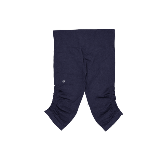 Lululemon Navy Blue Cropped Leggings Size Small Stretch Blend