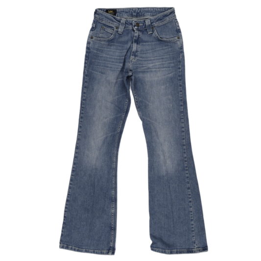 Lee Flared Jeans Blue W29 L32 Cotton Denim