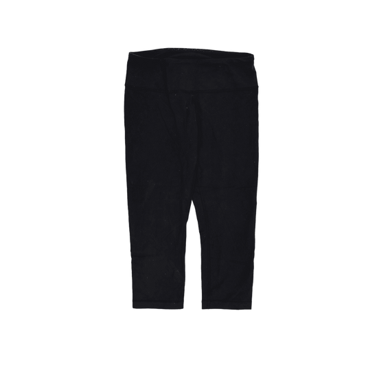 Lululemon Womens Black High Rise Cropped Leggings Small Stretch Fabric