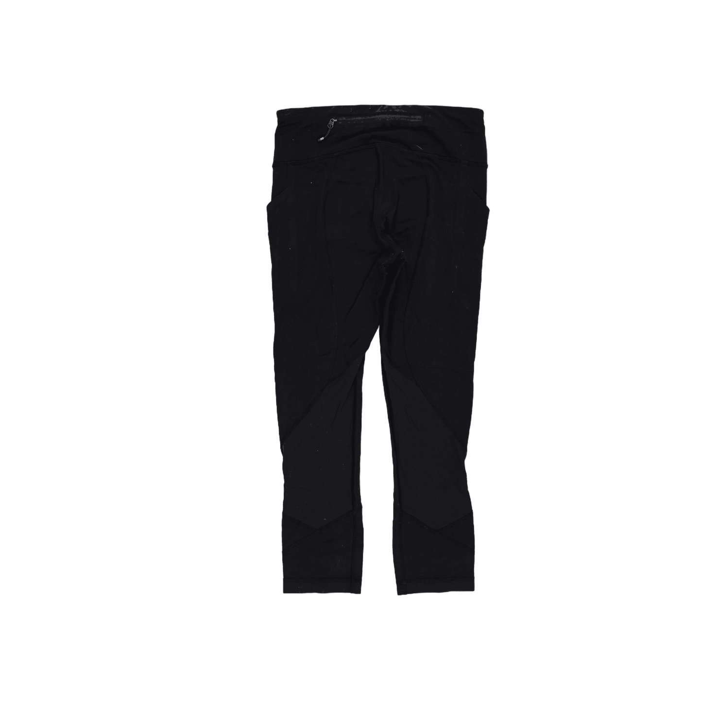 Lululemon Black High Waist Pocketed Crop Leggings Women's Size 6 Stretch Blend