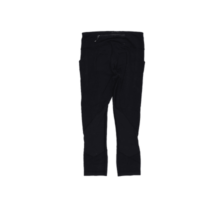 Lululemon Black High Waist Pocketed Crop Leggings Women's Size 6 Stretch Blend
