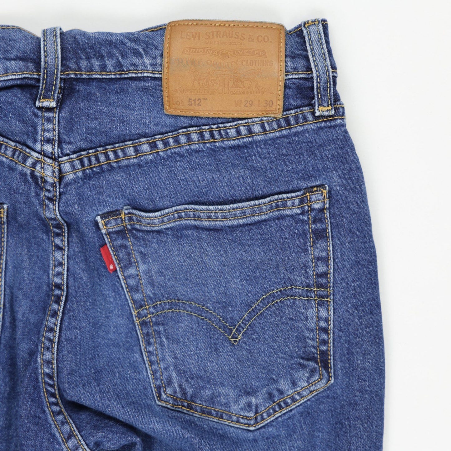 Levi's 512 Slim Taper Blue Denim Jeans W29 L30 Cotton for Men
