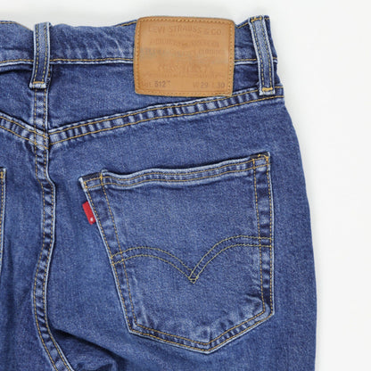 Levi's 512 Slim Taper Blue Denim Jeans W29 L30 Cotton for Men