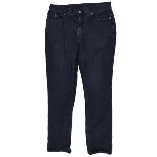 Polo Ralph Lauren Men's Vintage Navy Blue Straight Fit Jeans 36x32 Cotton