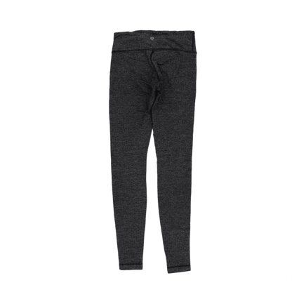 Lululemon Black Heathered Yoga Leggings Women's Small Stretch Fabric 70 cm Inseam