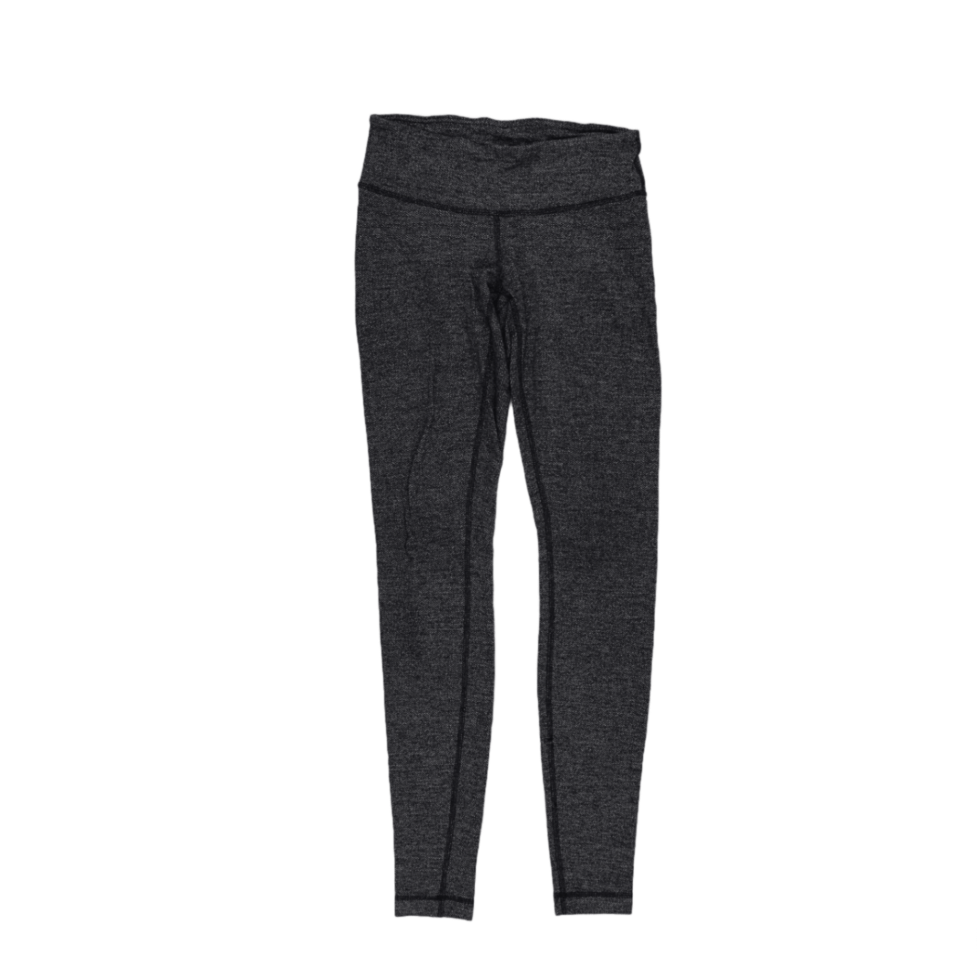 Lululemon Black Heathered Yoga Leggings Women's Small Stretch Fabric 70 cm Inseam
