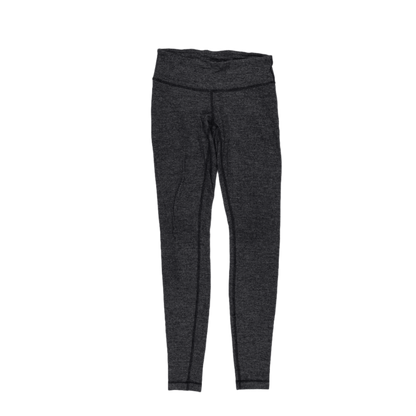 Lululemon Black Heathered Yoga Leggings Women's Small Stretch Fabric 70 cm Inseam