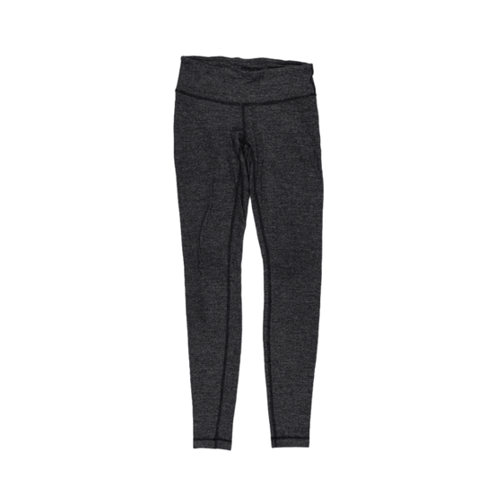 Lululemon Black Heathered Yoga Leggings Women's Small Stretch Fabric 70 cm Inseam