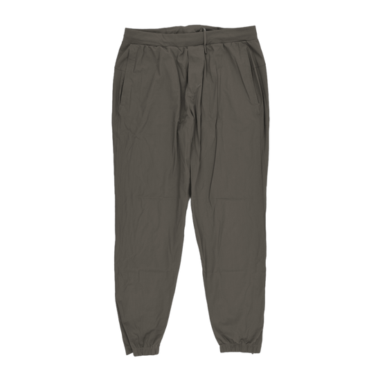 Lululemon ABC Trouser Tapered Olive Green Large 31 Inseam 36 Waist 53 Percent Elastomultiester 47 Percent Polyester Athletic Trousers