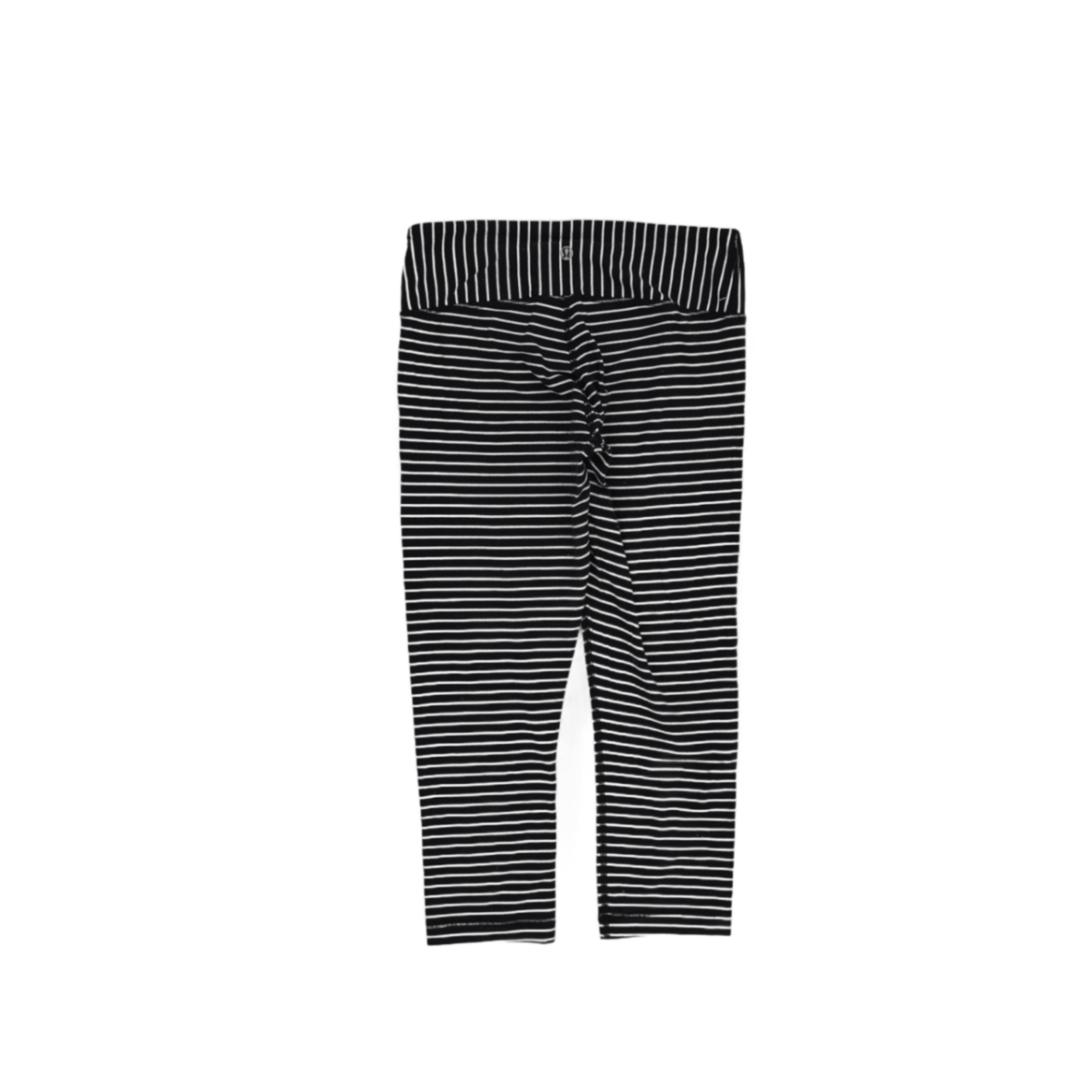 Unbranded Kids Classic Monochrome Striped Leggings Black White 2-3 Years Cotton Blend Everyday Wear