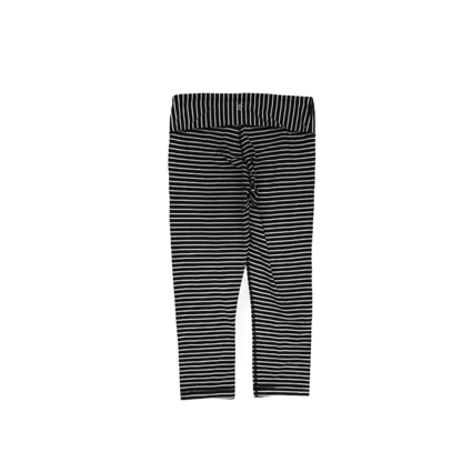 Unbranded Kids Classic Monochrome Striped Leggings Black White 2-3 Years Cotton Blend Everyday Wear