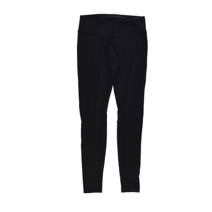 Lululemon Black High Waisted Stretch Leggings Women's Size M 72 Inseam Polyester Blend Activewear