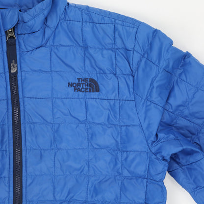The North Face Blue Insulated Jacket Medium Polyester Stand Collar
