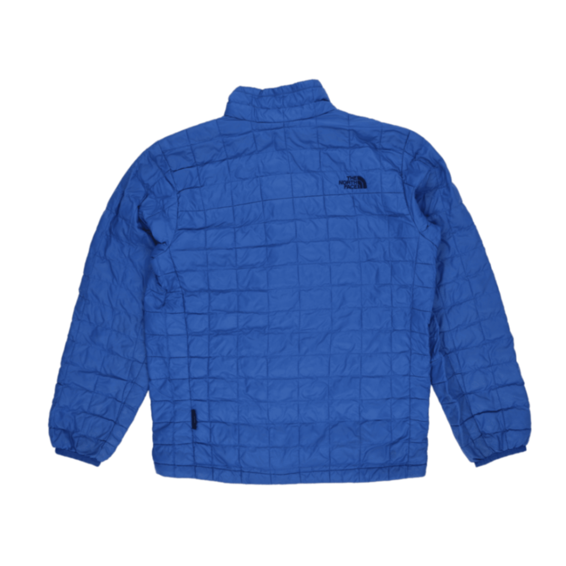 The North Face Blue Insulated Jacket Medium Polyester Stand Collar