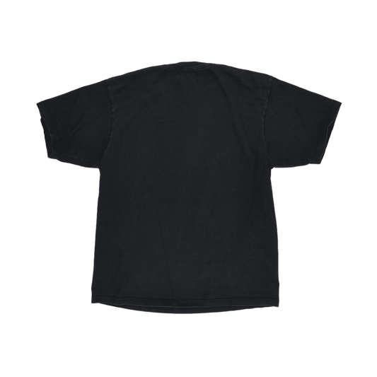 Reebok Vintage Super Bowl XLII T-Shirt Black Large Cotton Graphic Crew Neck