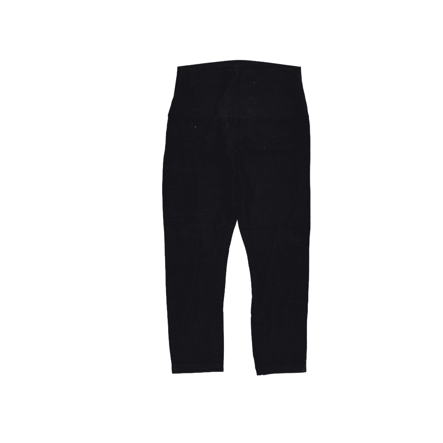 Lululemon Black High Waist Cropped Leggings Women Size 6 Nylon Elastane