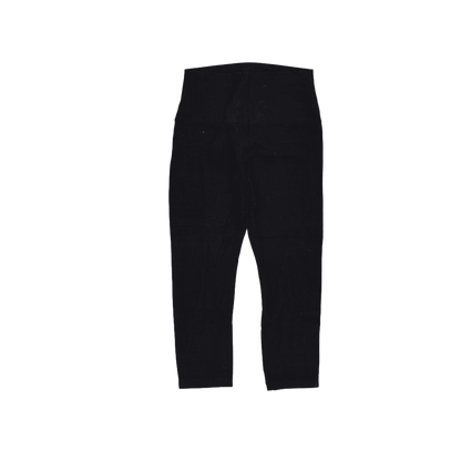Lululemon Black High Waist Cropped Leggings Women Size 6 Nylon Elastane