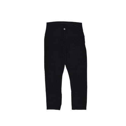 Lululemon Black High Waist Cropped Leggings Women Size 6 Nylon Elastane