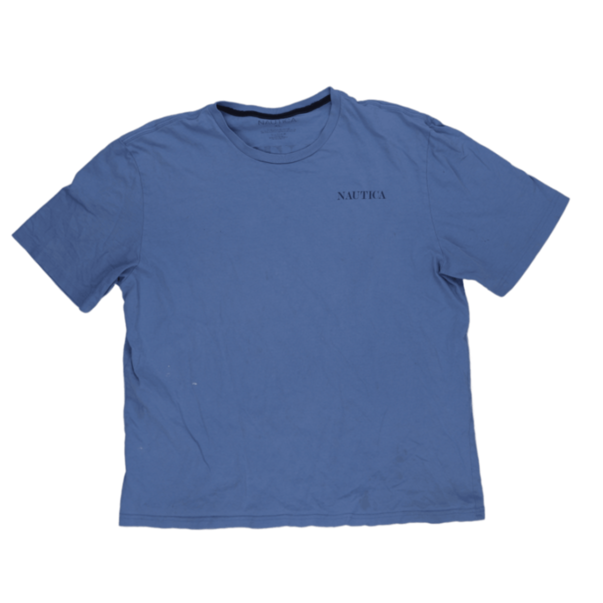 Nautica XL Blue Graphic Cotton T-Shirt Crew Neck Short Sleeve for Men