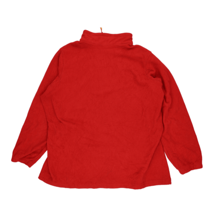 NFL Team Apparel Kansas City Chiefs Women's Red Quarter Zip Fleece Pullover Large
