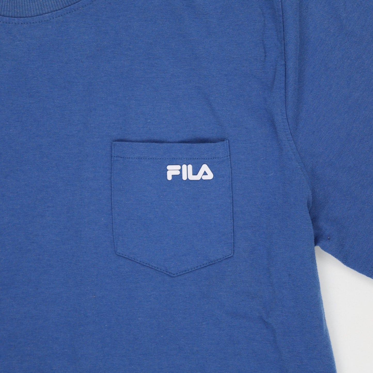 Fila Classic Blue Cotton T-Shirt for Men Size Medium Crew Neck Casual Style