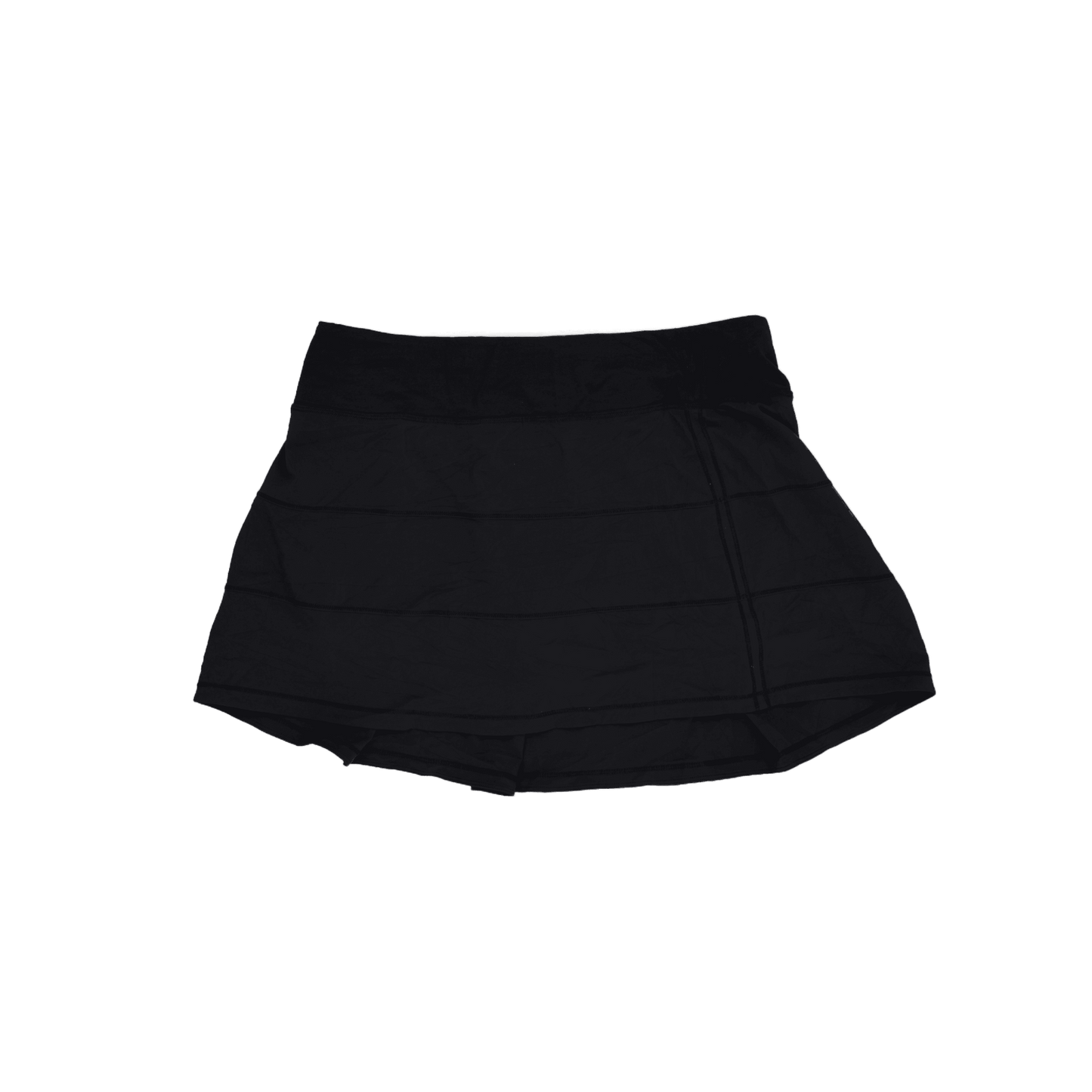 Lululemon Black Pleated Athletic Skirt Medium Polyester Blend