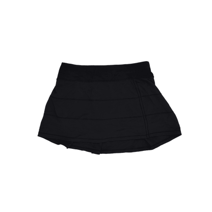 Lululemon Black Pleated Athletic Skirt Medium Polyester Blend