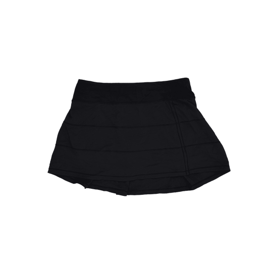 Lululemon Black Pleated Athletic Skirt Medium Polyester Blend