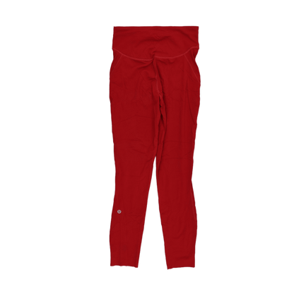 Lululemon Red High Waist Full Length Active Leggings Size 4 Nylon Blend