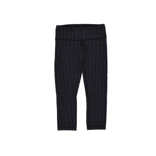 Lululemon Women's Cropped Activewear Leggings Black Size 6 Nylon Blend