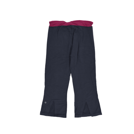 Lululemon Bootcut Yoga Pants Navy Blue Plum Size Small Stretch Fabric