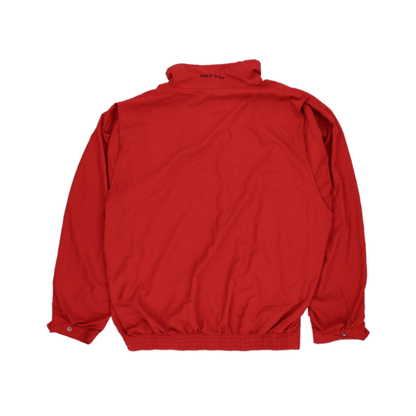 Polo Golf Ralph Lauren Vintage Red Pullover Windbreaker Jacket Medium Polyester Nylon Mesh High Neck