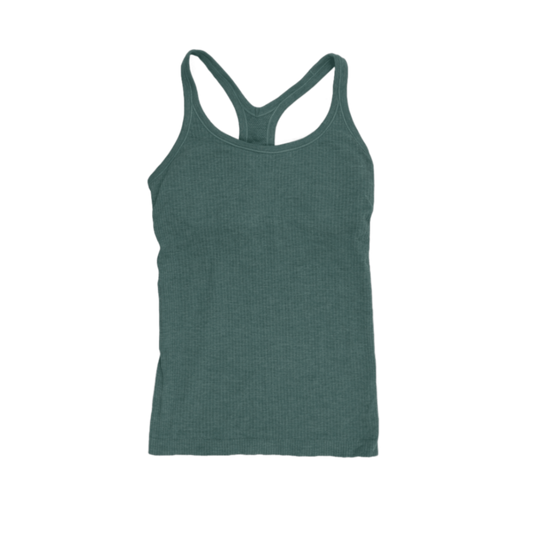 Teal Racerback Cotton Tank Top Women Size Small