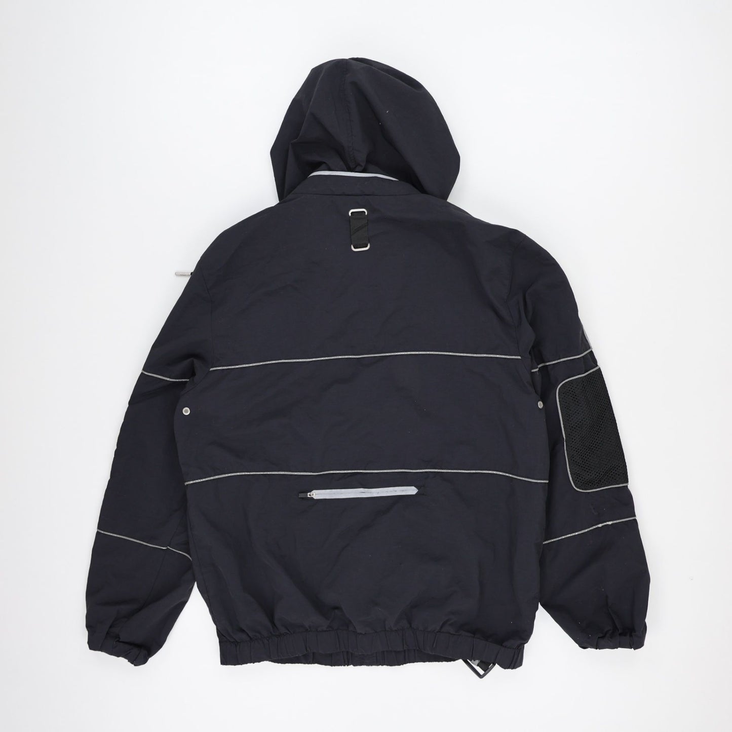 Fila Black Hooded Windbreaker Jacket Men's Medium Vintage 100% Nylon